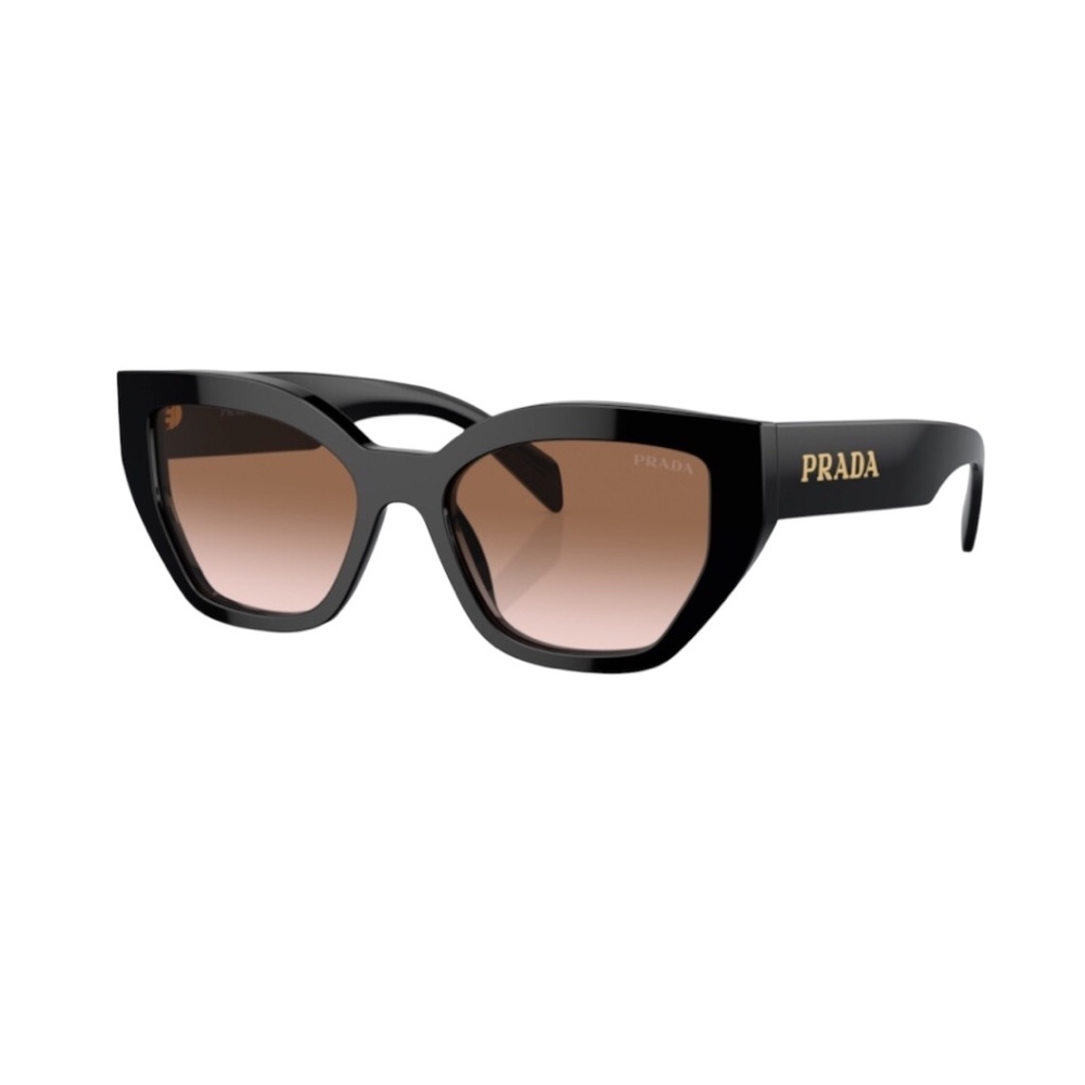 Prada A09S 1AB0A6 53 Black Brown Gradient Sunglasses PRA09S